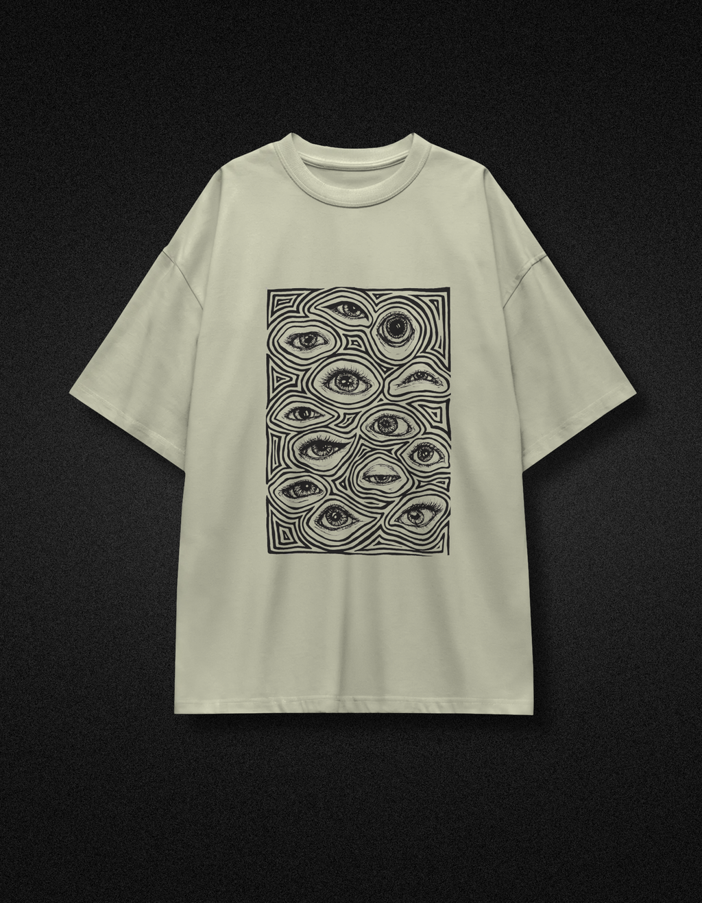 The Many Eyes — Oversized Graphic T-Shirt
