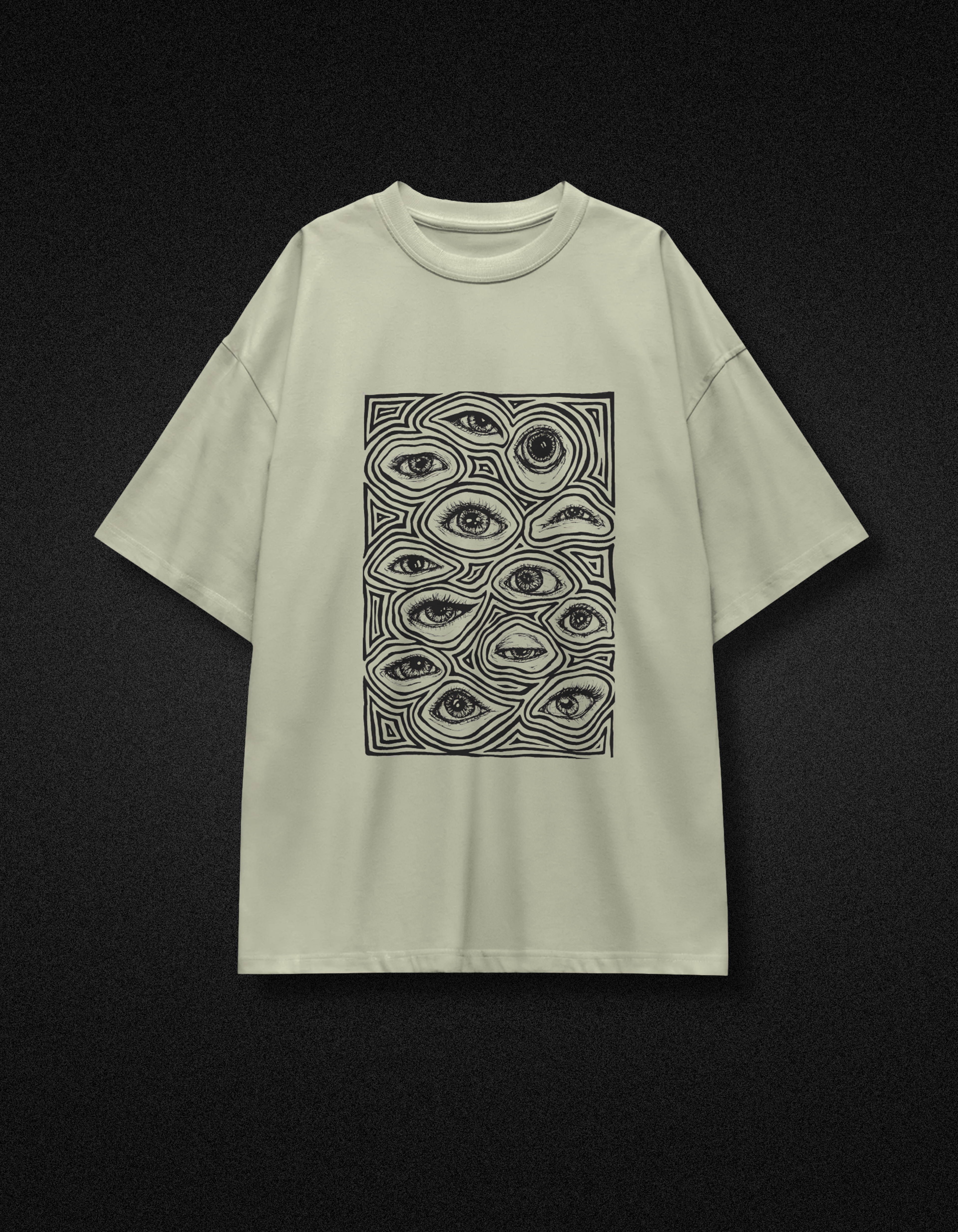 The Many Eyes — Oversized Graphic T-Shirt