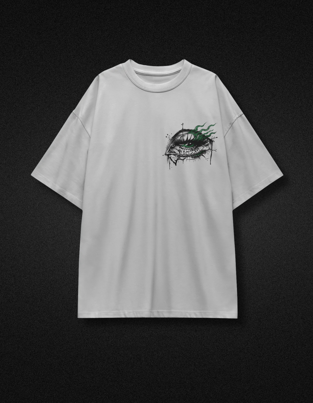 Green Gaze — Oversized Graphic T-Shirt