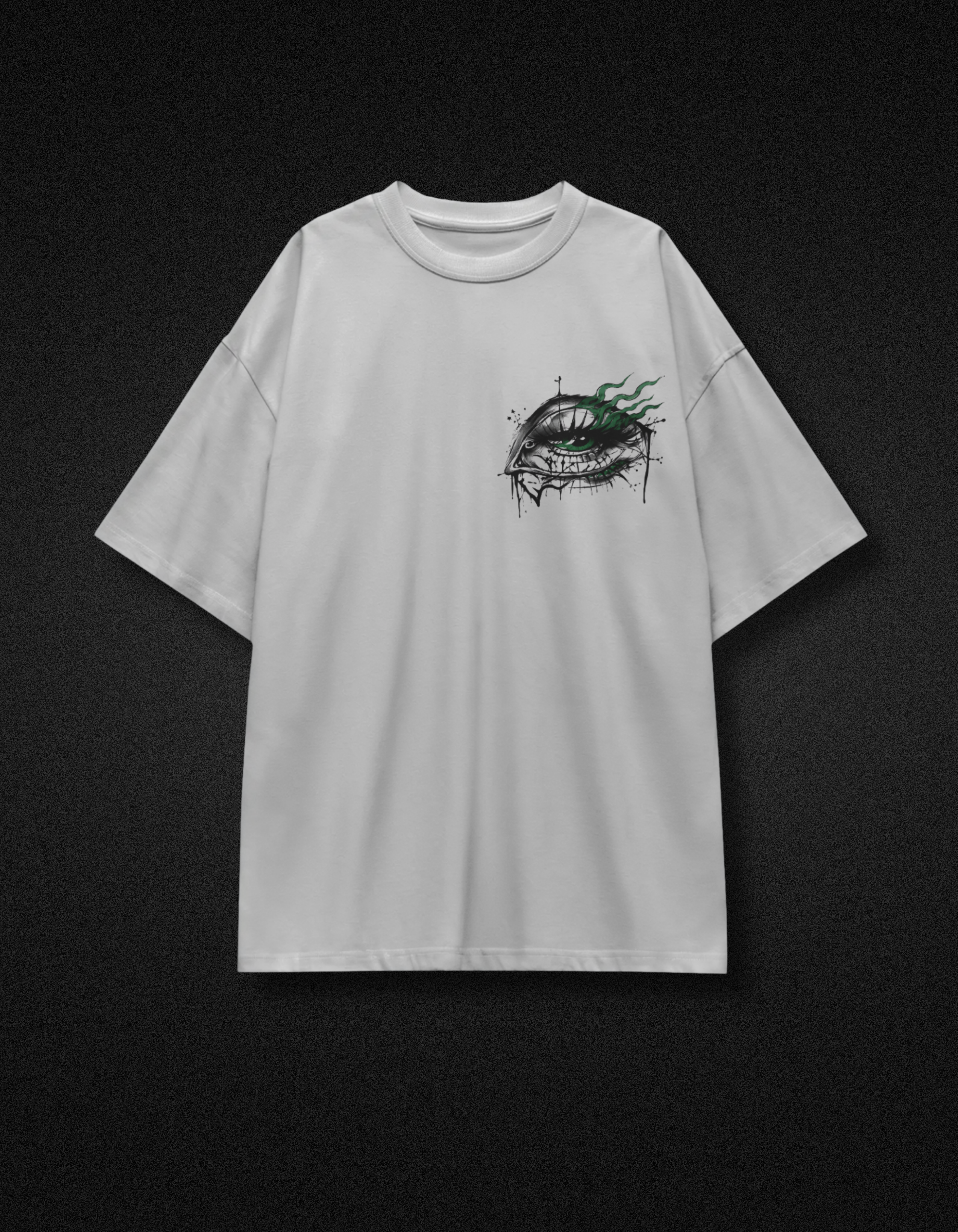 Green Gaze — Oversized Graphic T-Shirt